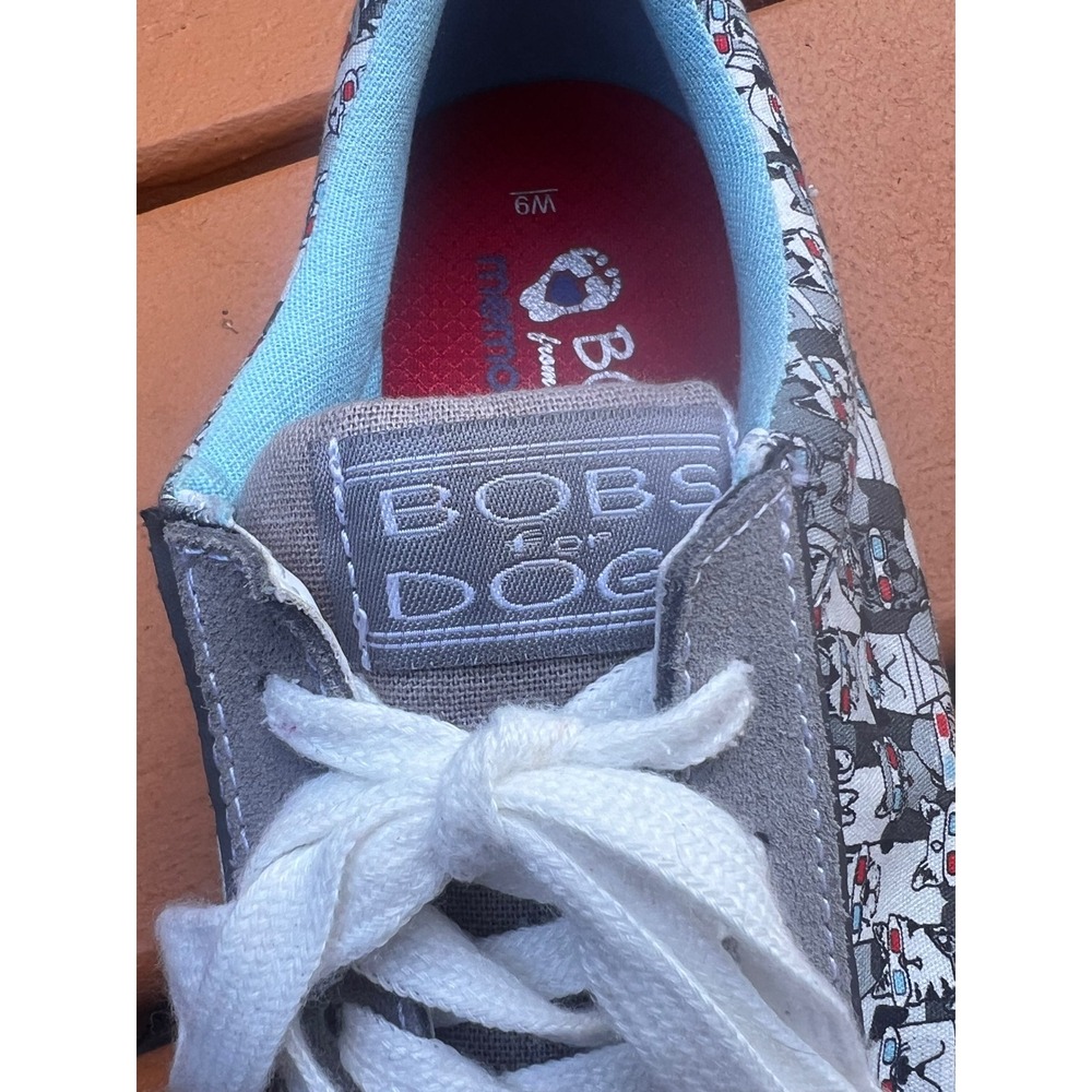 BOBS from Skechers Dogs in 3D Glasses Grey Suede Canvas Sneakers Womens 9 Mens 6 - Picture 8 of 9